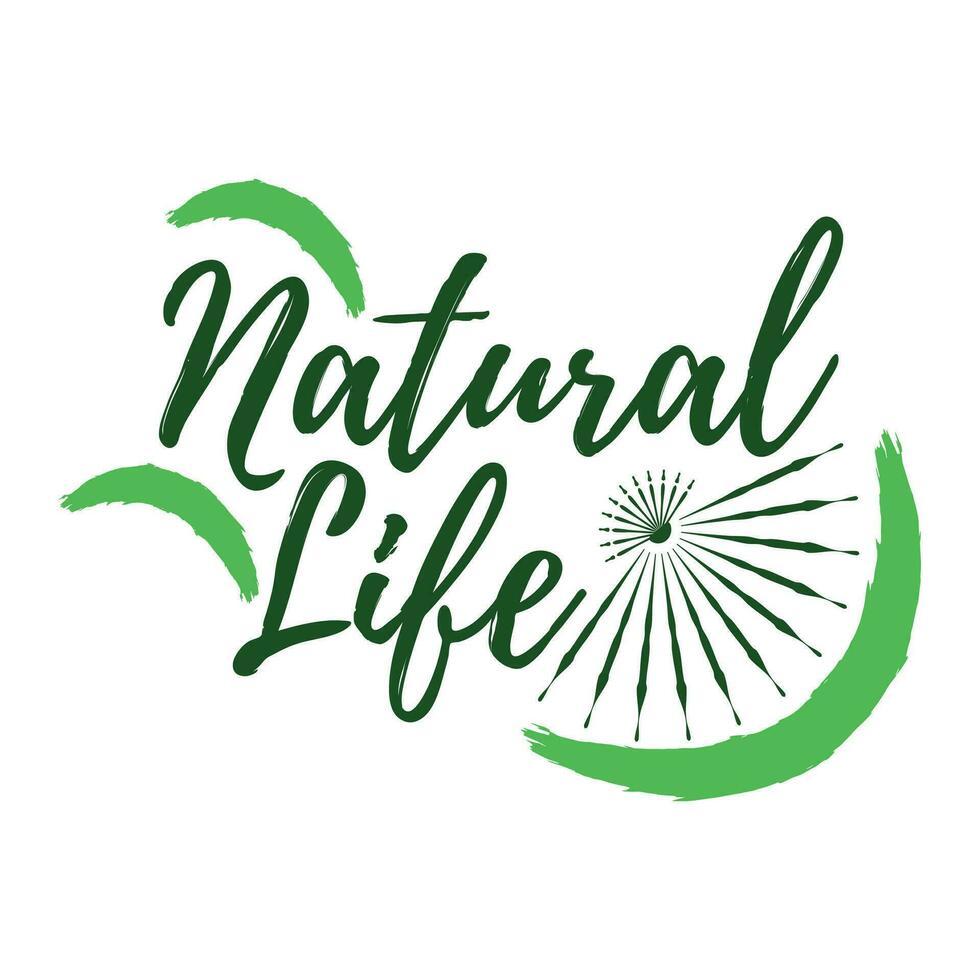 Natural Life label. Eco style and Wellness Life. Healthy Lifestyle badges. Vector illustration icon