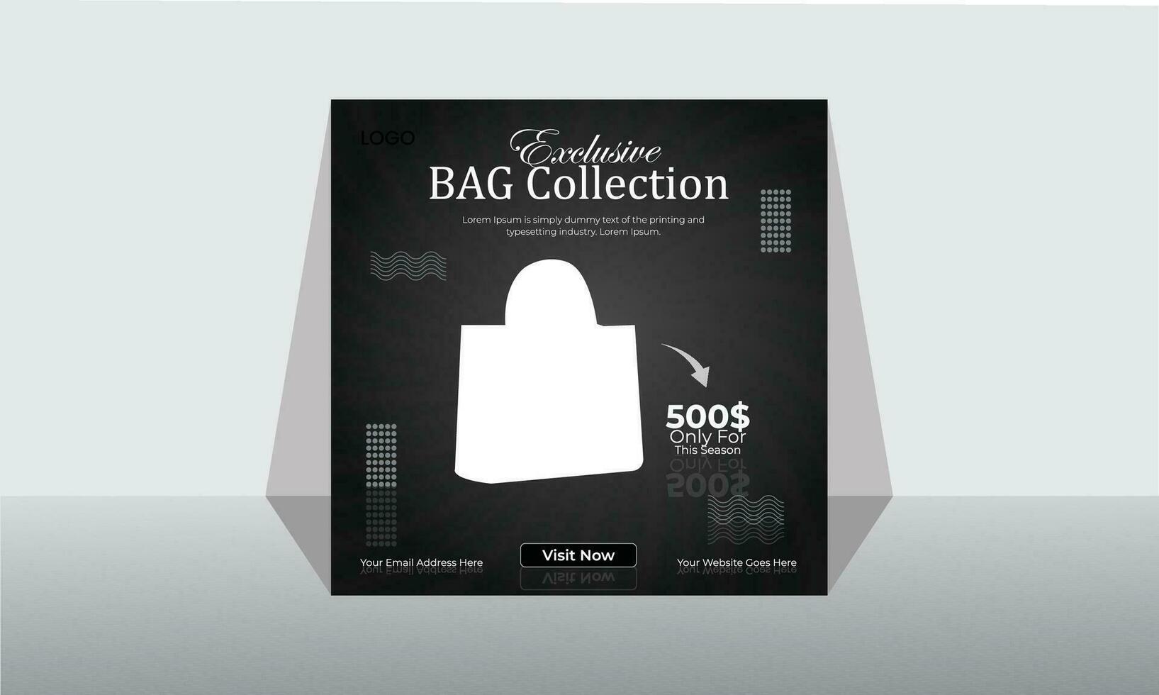 Creative Bag Social Media Post Design vector