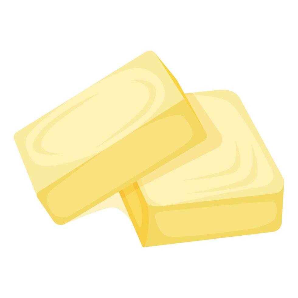 Milk product natural ingredient butter or margarine icon, concept cartoon organic dairy breakfast food vector illustration, isolated on white.