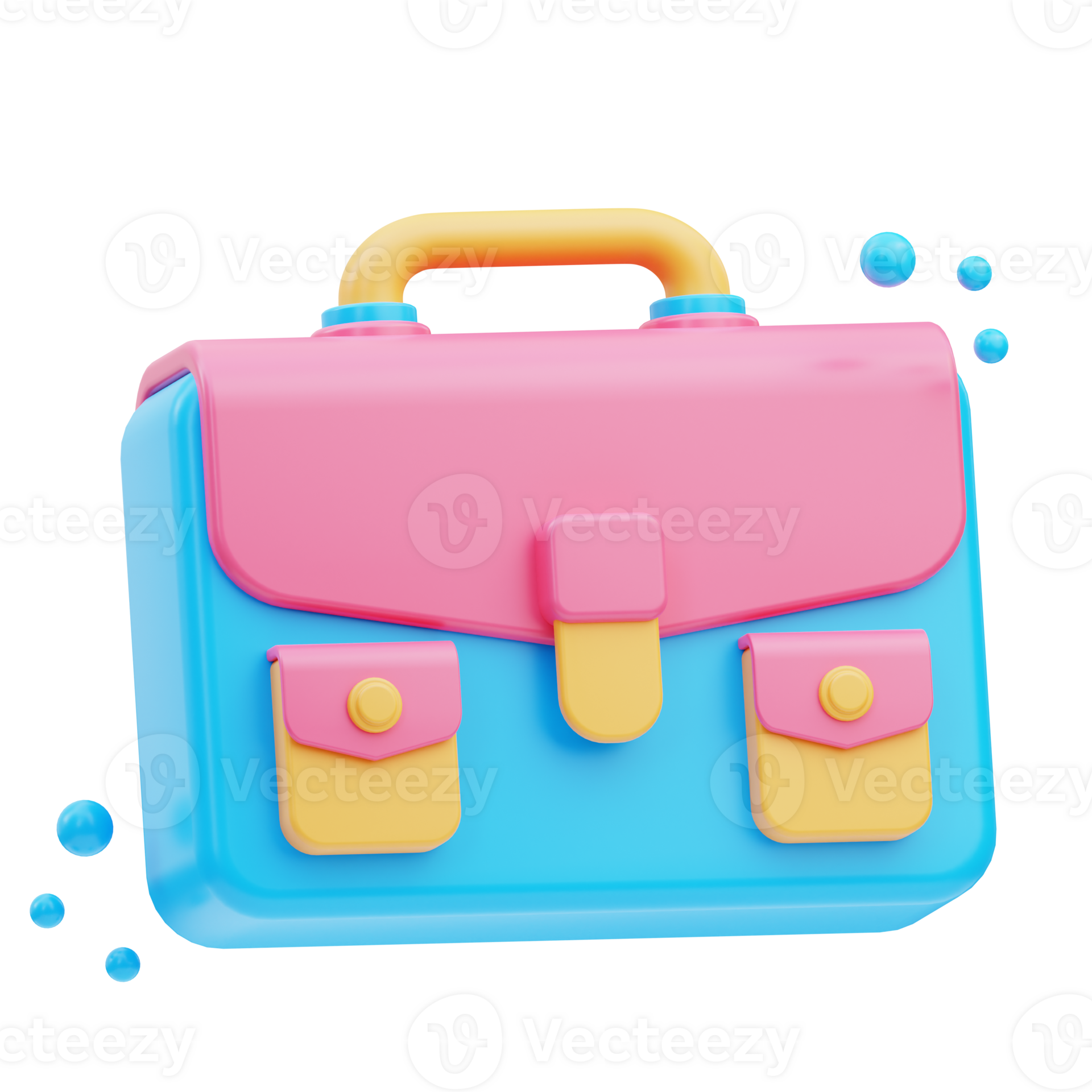 Learning Suitcase School 3D Illustration 26226954 PNG