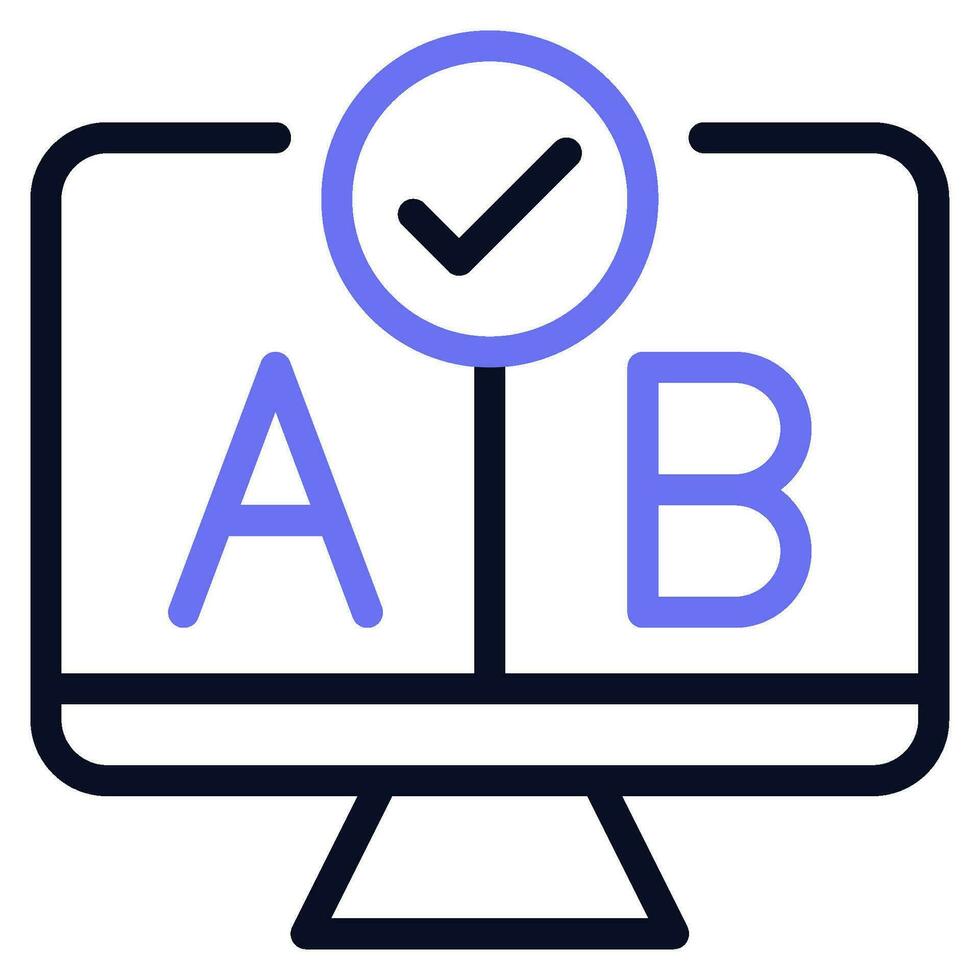 A B Testing Icon vector