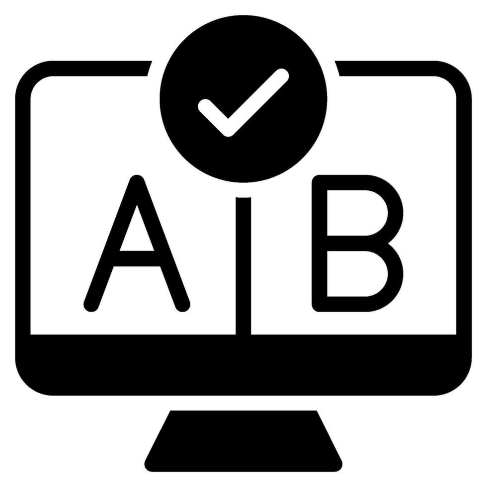 A B Testing Icon vector