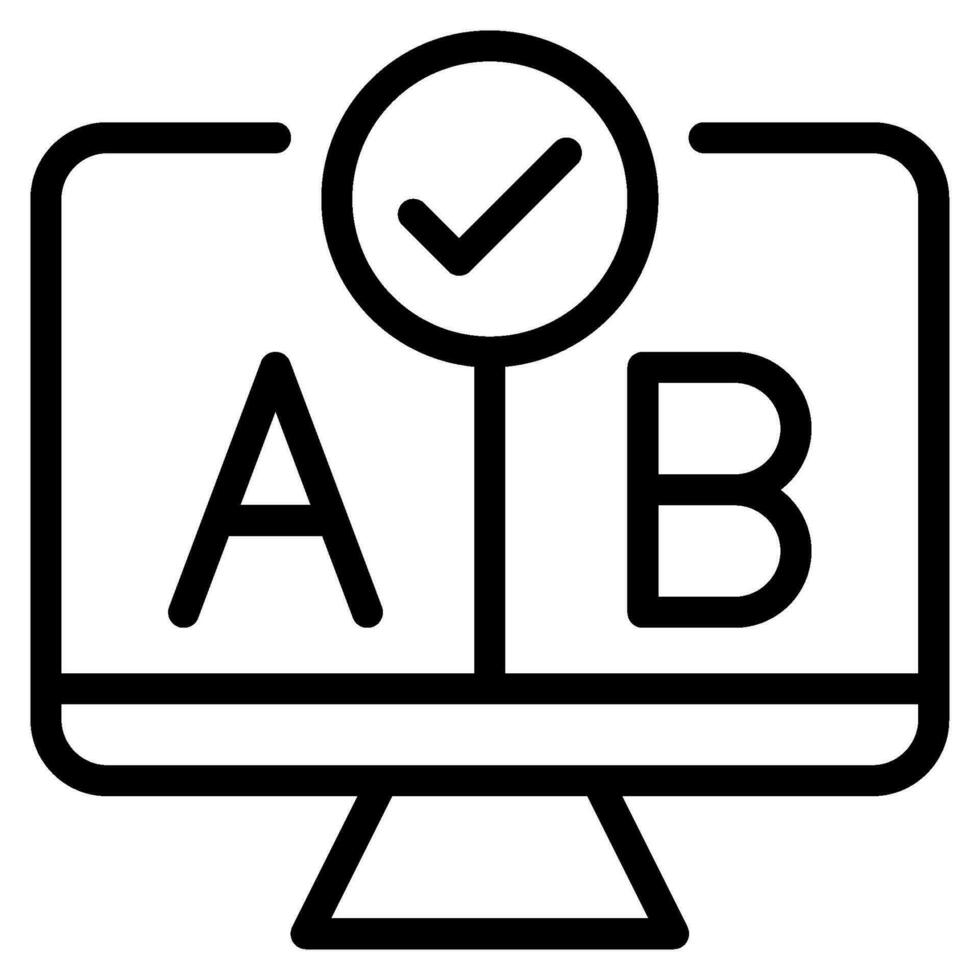 A B Testing Icon vector