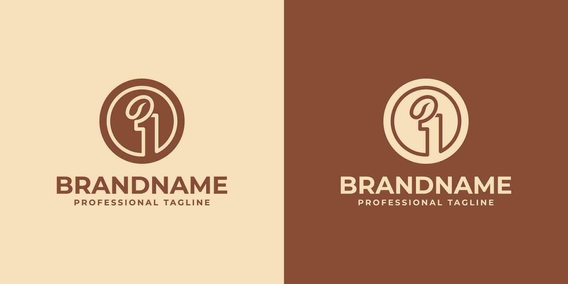 Number One Coffee Logo, suitable for business related to coffee. vector
