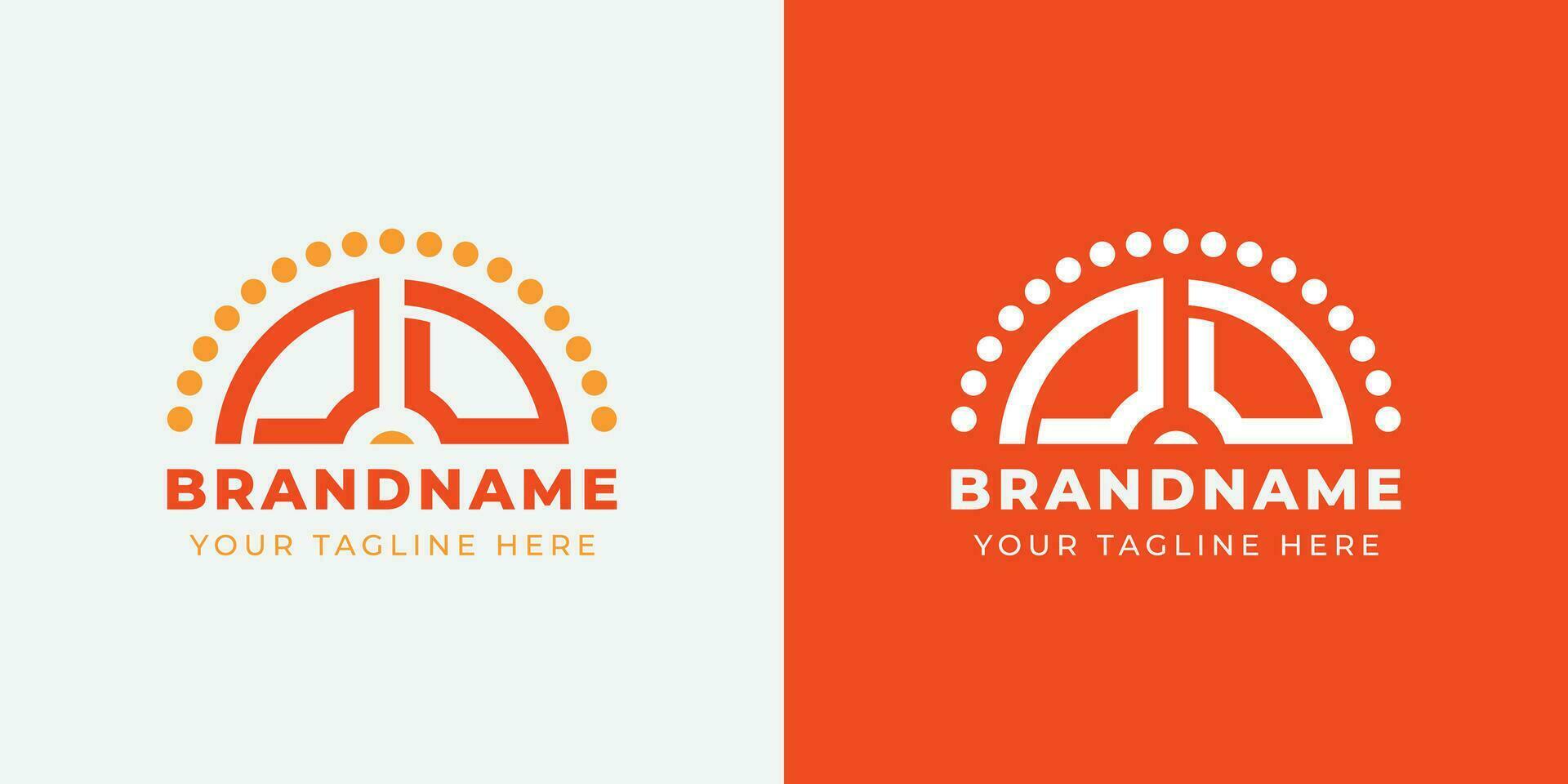 Letter DD Sunrise  Logo Set, suitable for any business with DD initials. vector