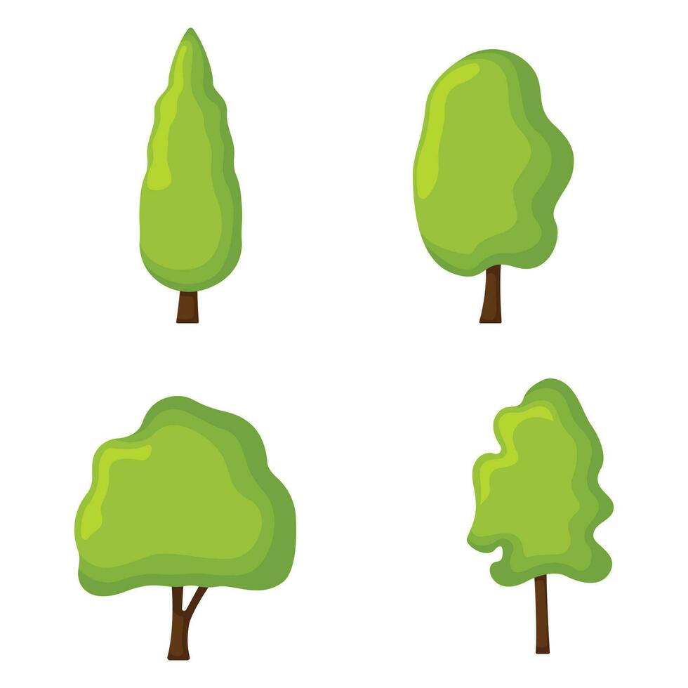 Concept tree organic natural pine and fir forest icon vector illustration botanical graphic wood landscape, isolated on white.