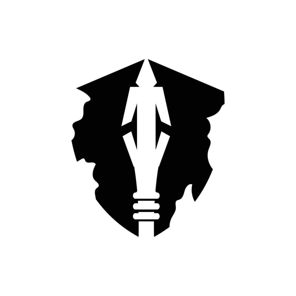 punta de flecha lanza logo, flecha caza hipster arma diseño, vector ilustración modelo