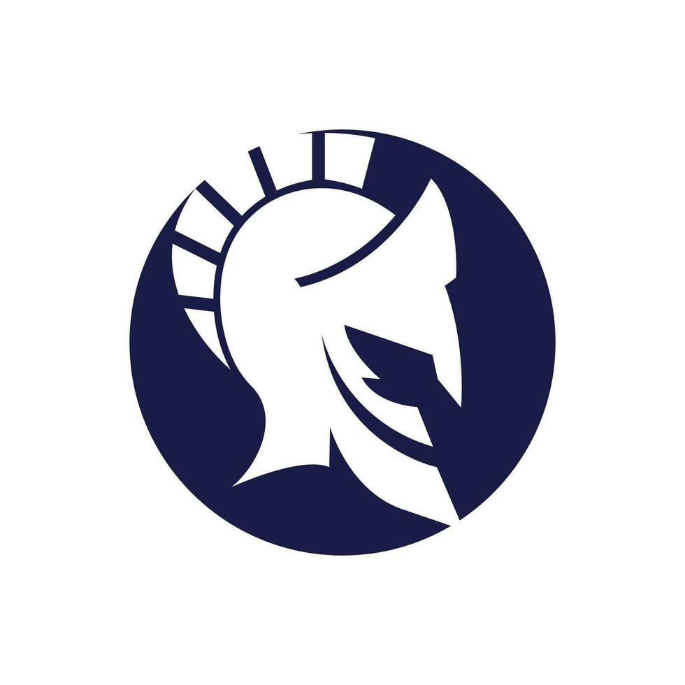 Spartan Logo Design, Vector VIking Guardian Fighter, Simple Greek Warrior Helmet