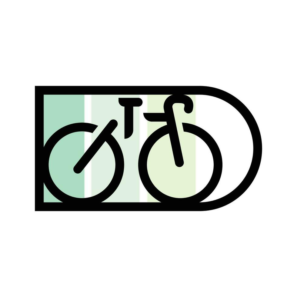 Bicycle Logo, Vehicle Vector, Bicycle Silhouette Icon, Simple Design Inspiration vector