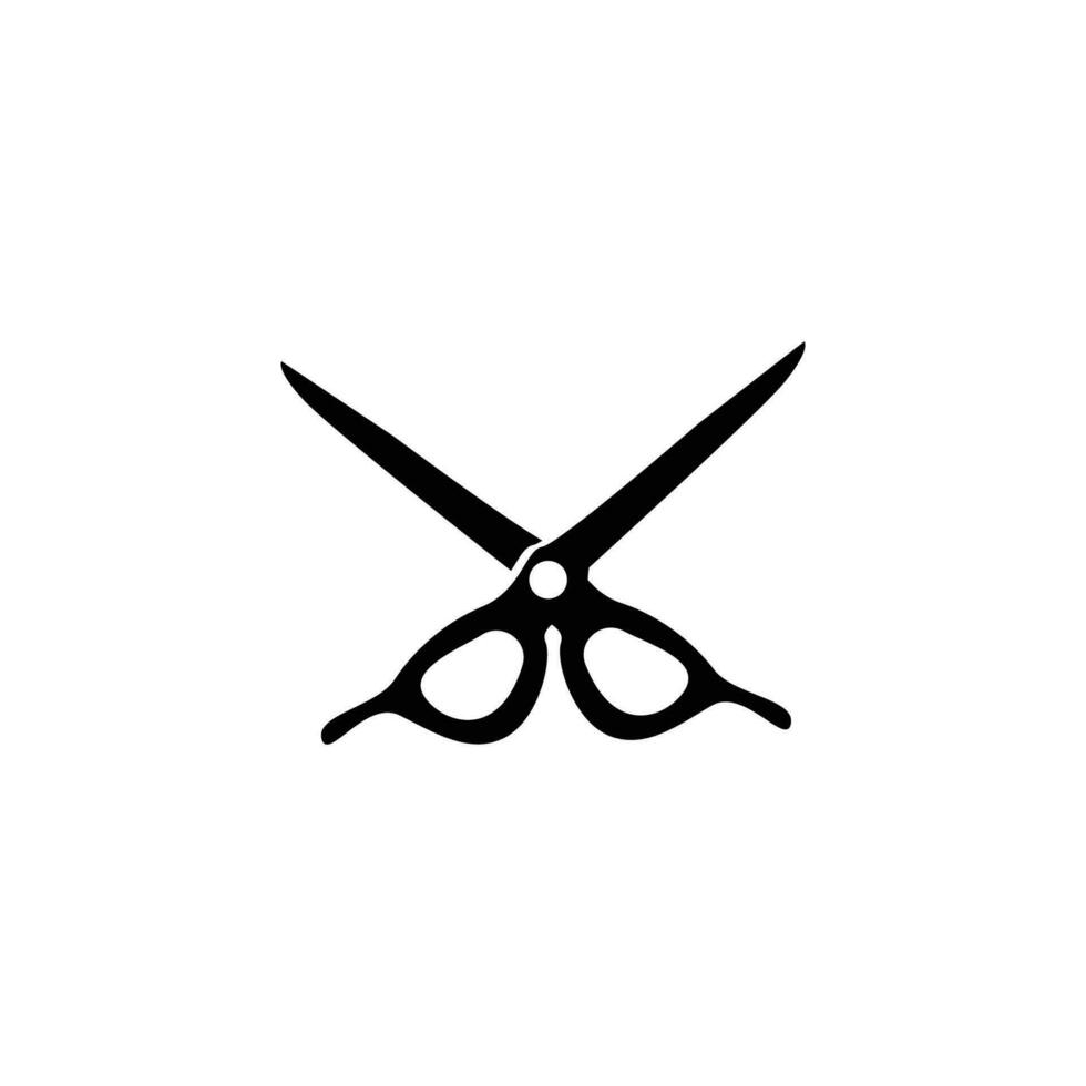 Scissors Logo, Cutting Tools Vector, Barbershop Razor Scissors Simple Design, Illustration Template Icon vector