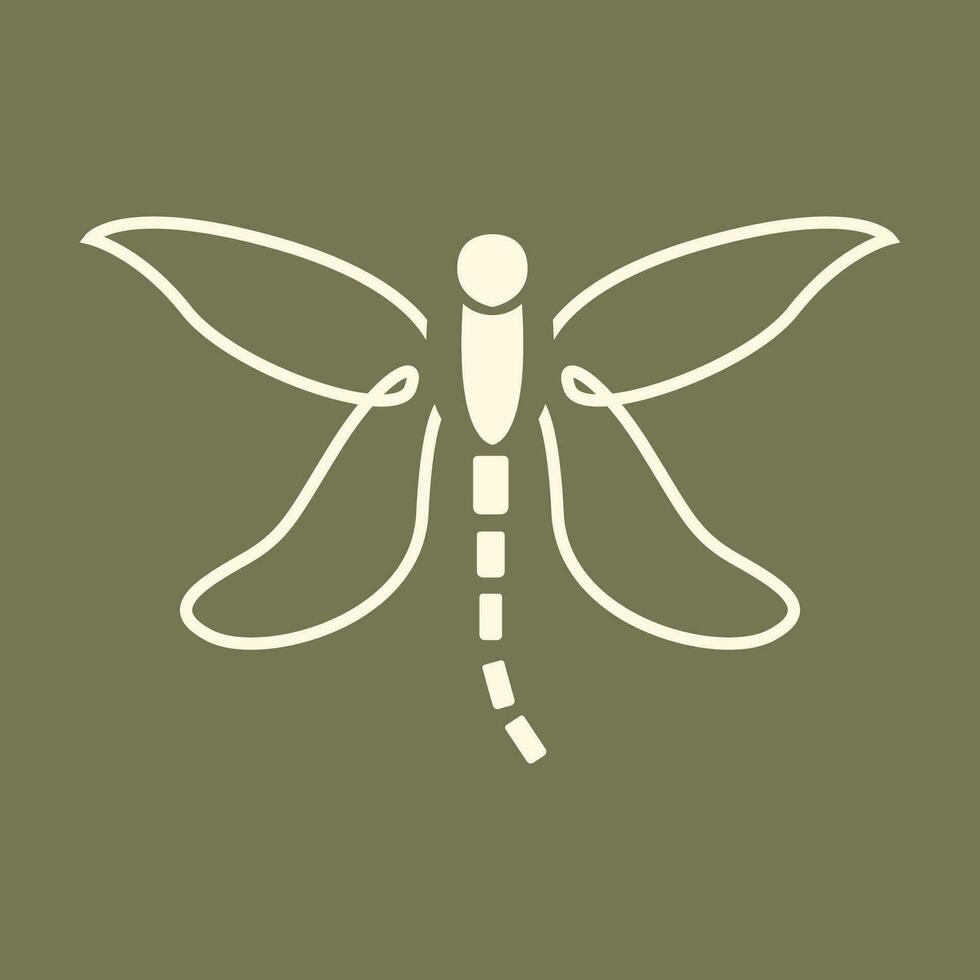 libélula logo, volador animal diseño, insecto vector ilustración modelo