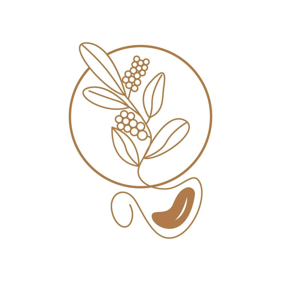 Coffee Logo, Coffee Tree Design, Cafe Drink Vector, Icon Brand Illustration Symbol vector
