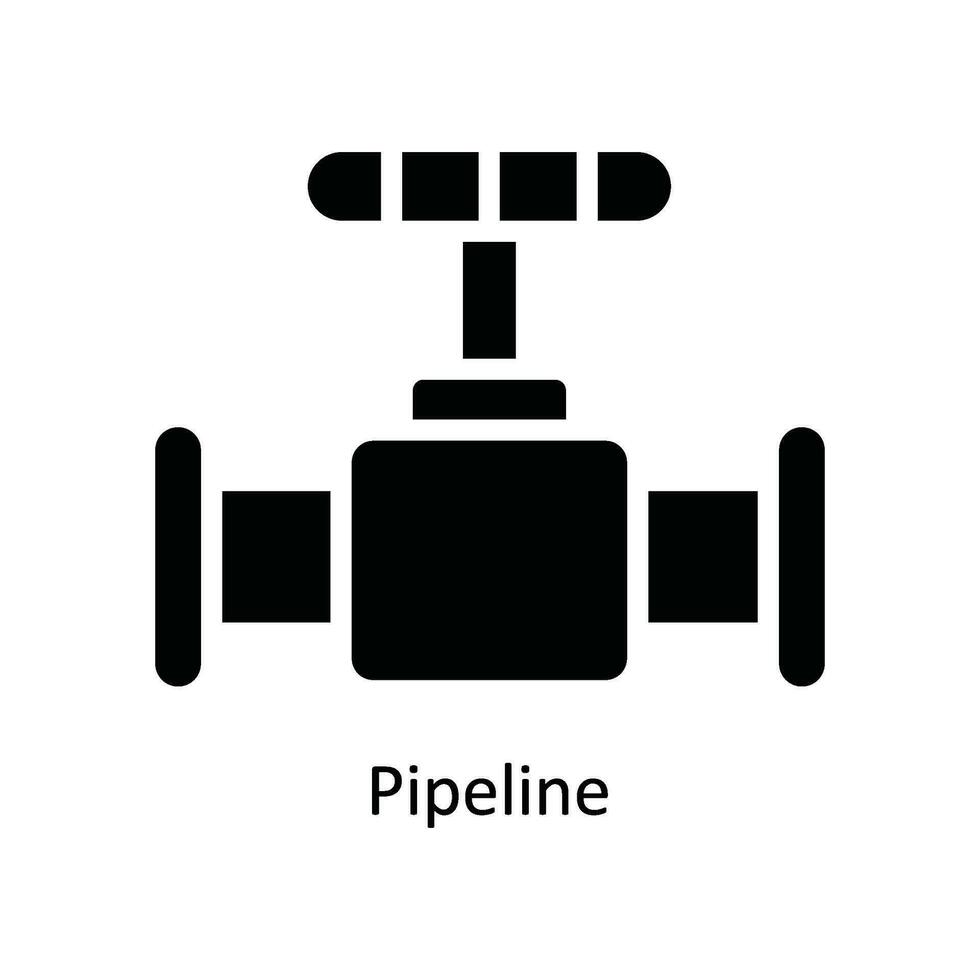 Pipeline Vector Solid Icon Design illustration. Nature and ecology Symbol on White background EPS 10 File