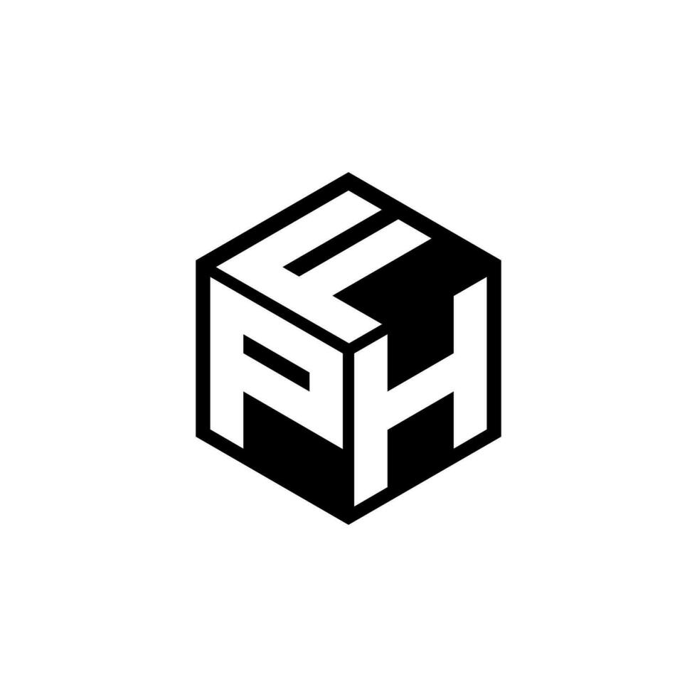 PHF letter logo design in illustration. Vector logo, calligraphy designs for logo, Poster, Invitation, etc.