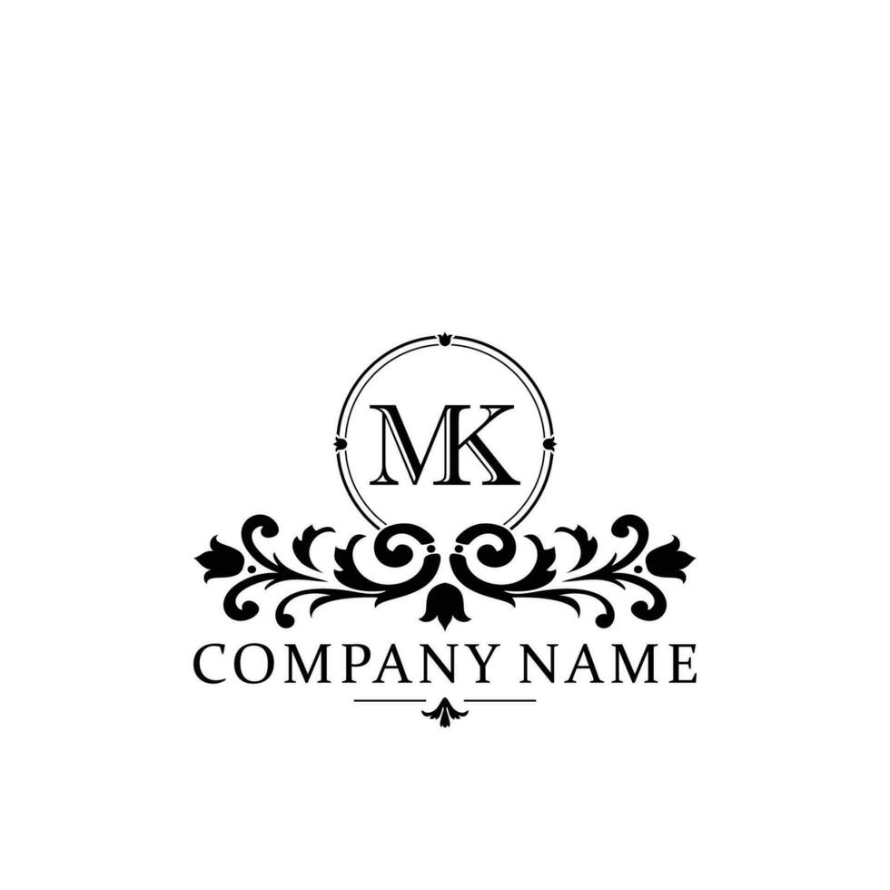 Initial letter MK simple and elegant monogram design template logo vector