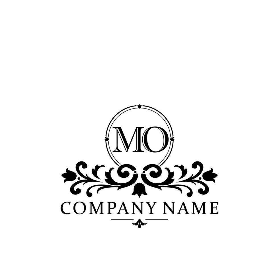 Initial letter MO simple and elegant monogram design template logo vector