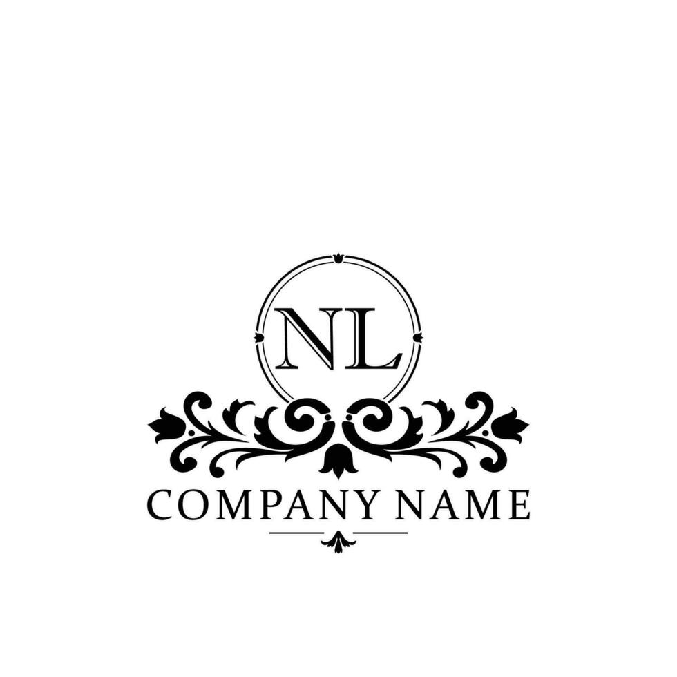 Initial letter NL simple and elegant monogram design template logo vector