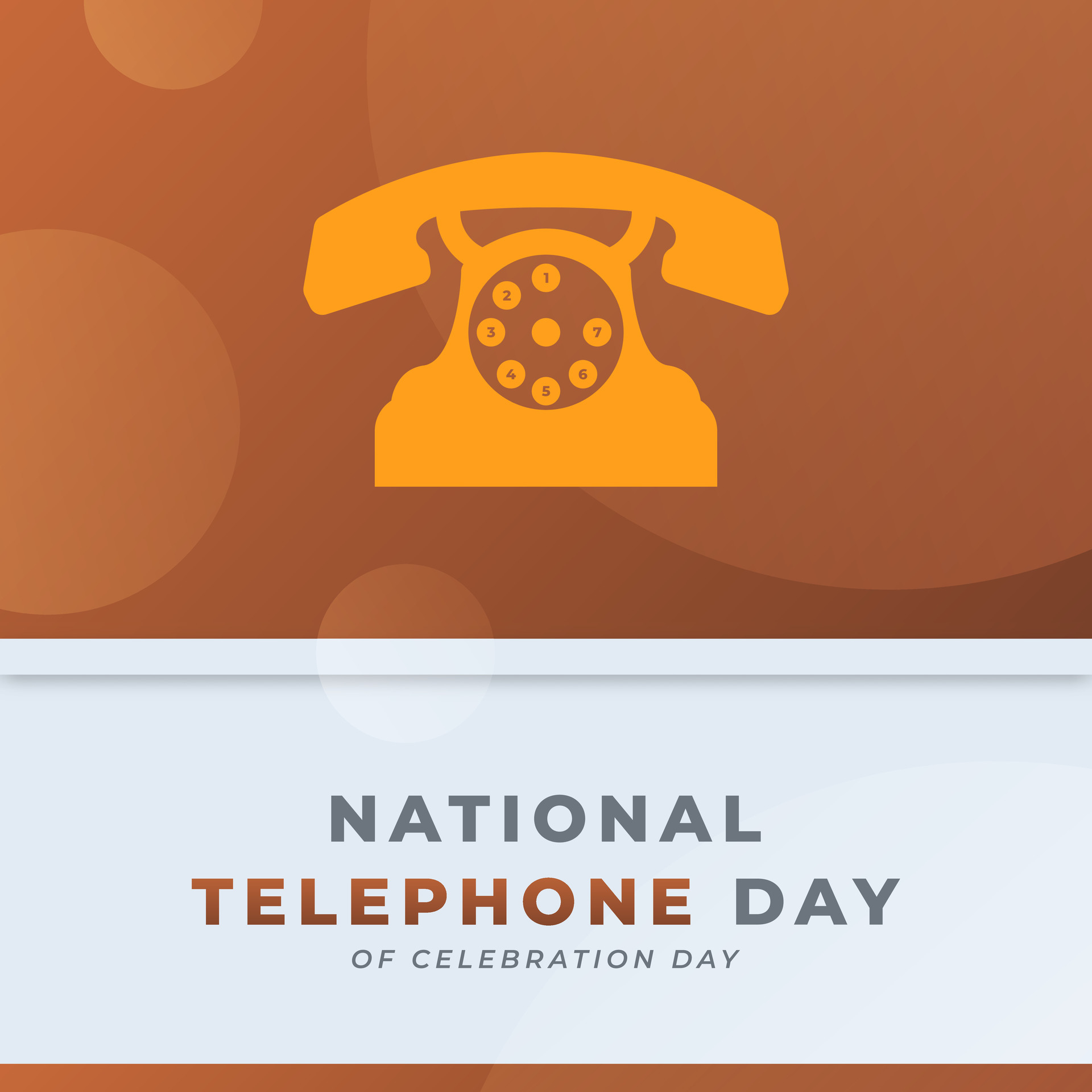 National Telephone Day Celebration Vector Design Illustration for