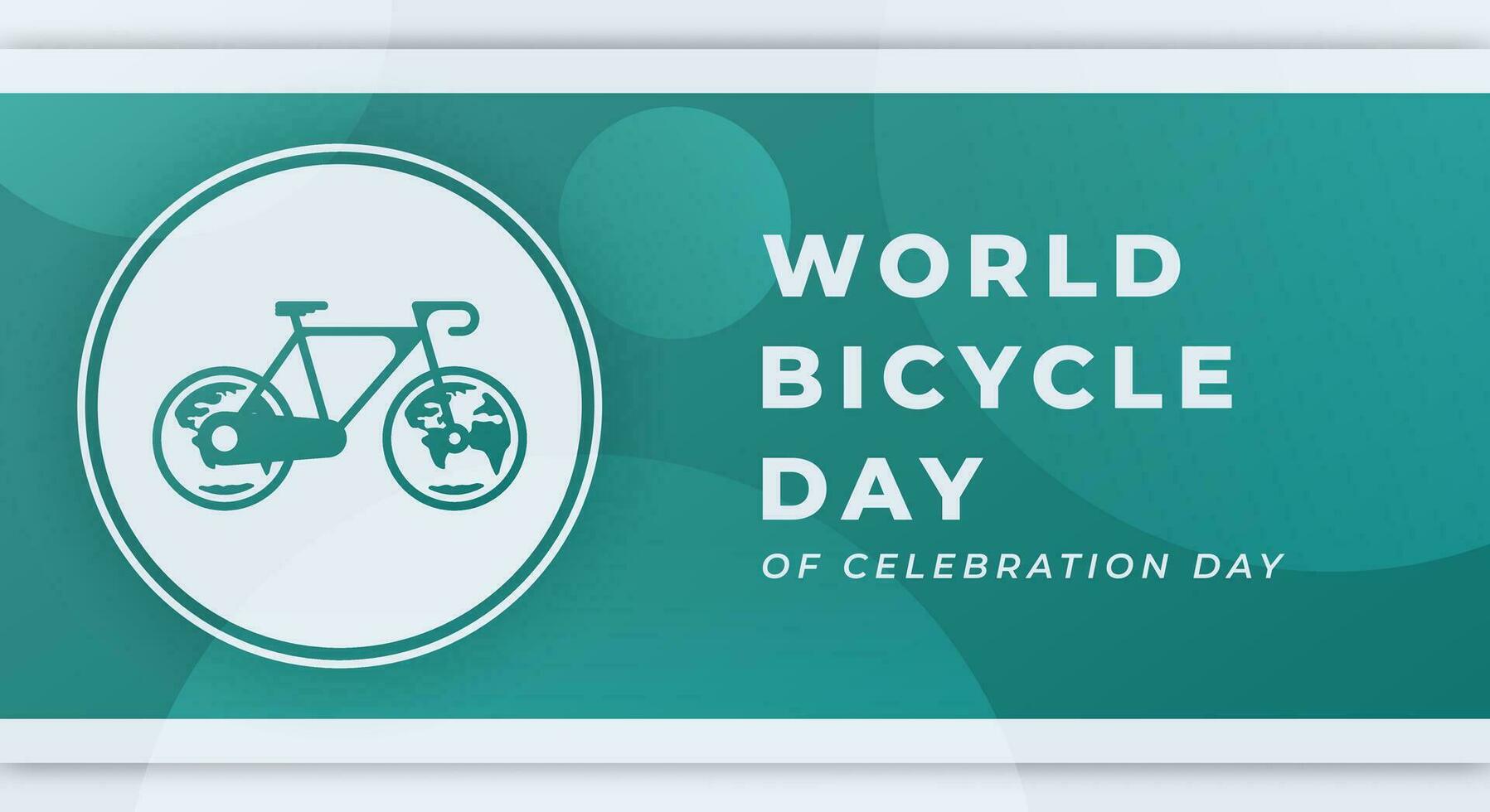 World Bicycle Day Celebration Vector Design Illustration for Background, Poster, Banner, Advertising, Greeting Card