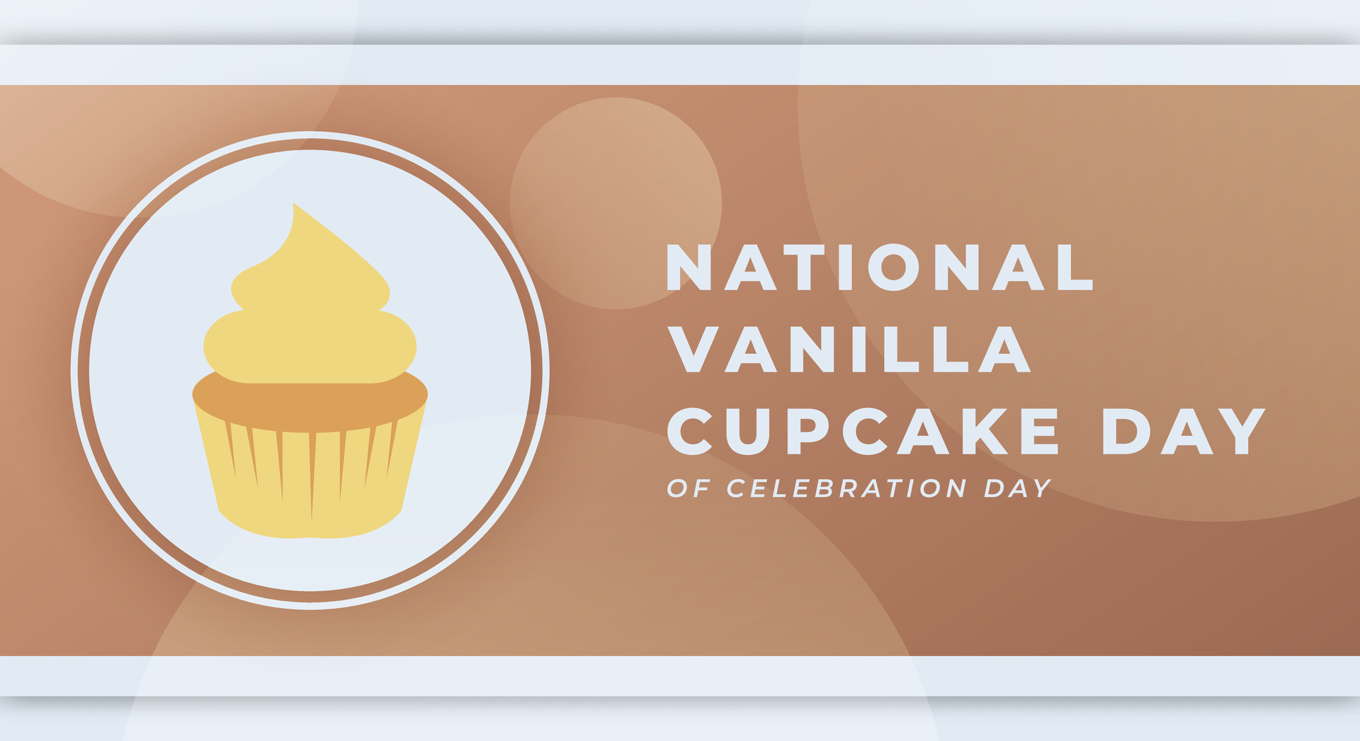 National Vanilla Cupcake Day Celebration Vector Design Illustration for