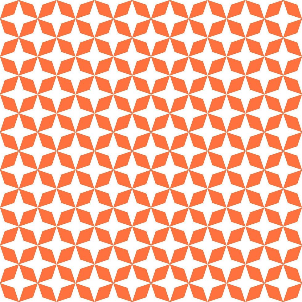 Orange 4 point star. 4 point star pattern. 4 point star pattern background. 4 point star background. Seamless pattern. for backdrop, decoration, Gift wrapping vector