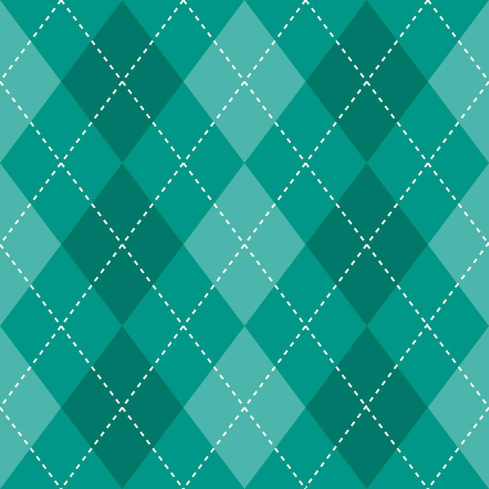 Argyle vector pattern. Argyle pattern. Green argyle pattern. Seamless geometric pattern for clothing, wrapping paper, backdrop, background, gift card, sweater.