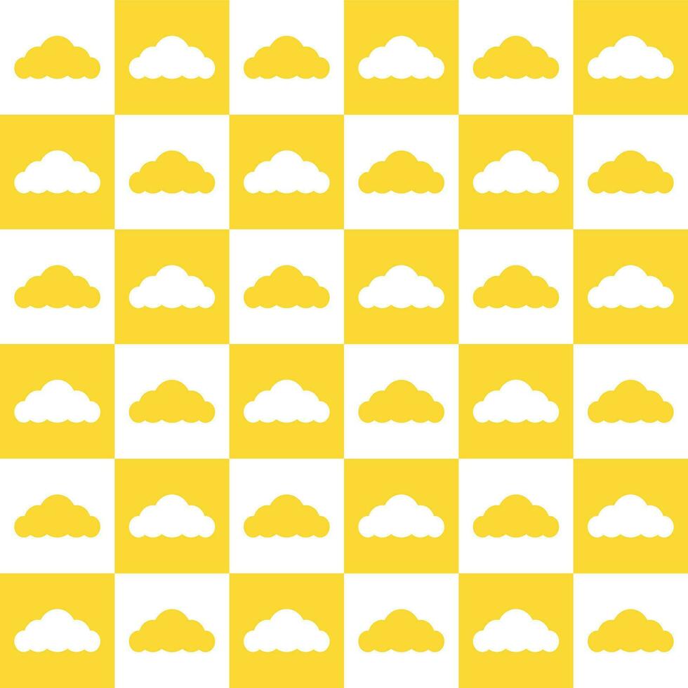 Yellow cloud. cloud pattern. cloud pattern background. cloud background. Seamless pattern. for backdrop, decoration, Gift wrapping vector