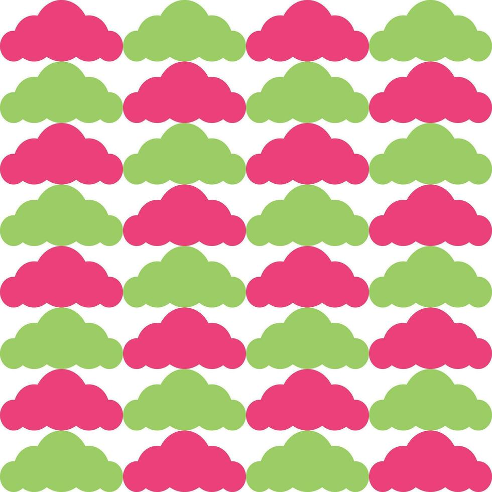 Pink and light green cloud. cloud pattern. cloud pattern background. cloud background. Seamless pattern. for backdrop, decoration, Gift wrapping vector
