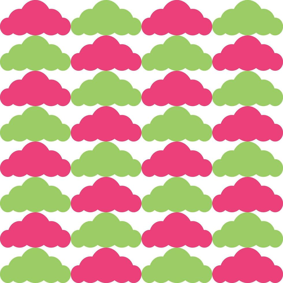 Pink and light green cloud. cloud pattern. cloud pattern background. cloud background. Seamless pattern. for backdrop, decoration, Gift wrapping vector