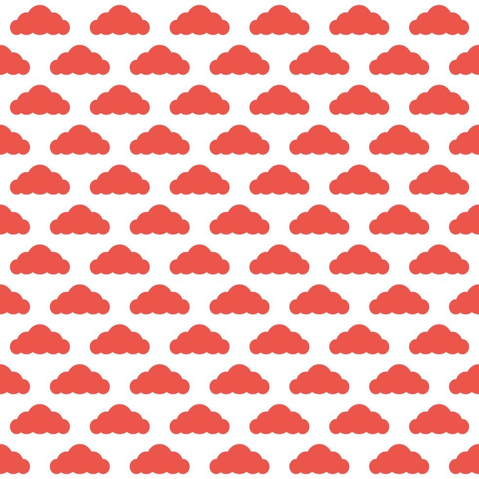 Red cloud. cloud pattern. cloud pattern background. cloud background. Seamless pattern. for backdrop, decoration, Gift wrapping vector