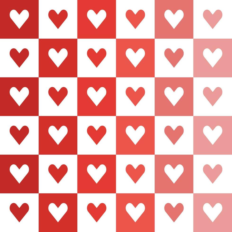 Red heart pattern. Heart vector pattern. Heart pattern.  Seamless geometric pattern for clothing, wrapping paper, backdrop, background, gift card, decorating.