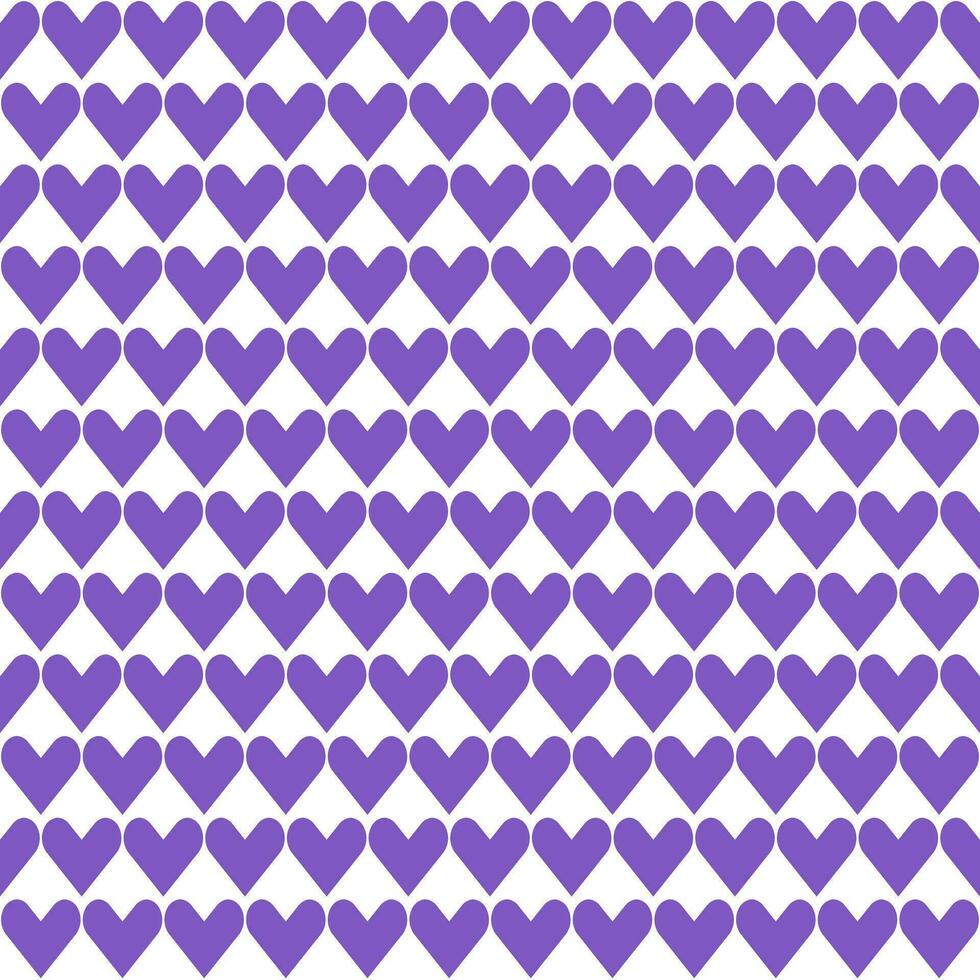 Purple heart pattern. Heart vector pattern. Heart pattern.  Seamless geometric pattern for clothing, wrapping paper, backdrop, background, gift card, decorating.