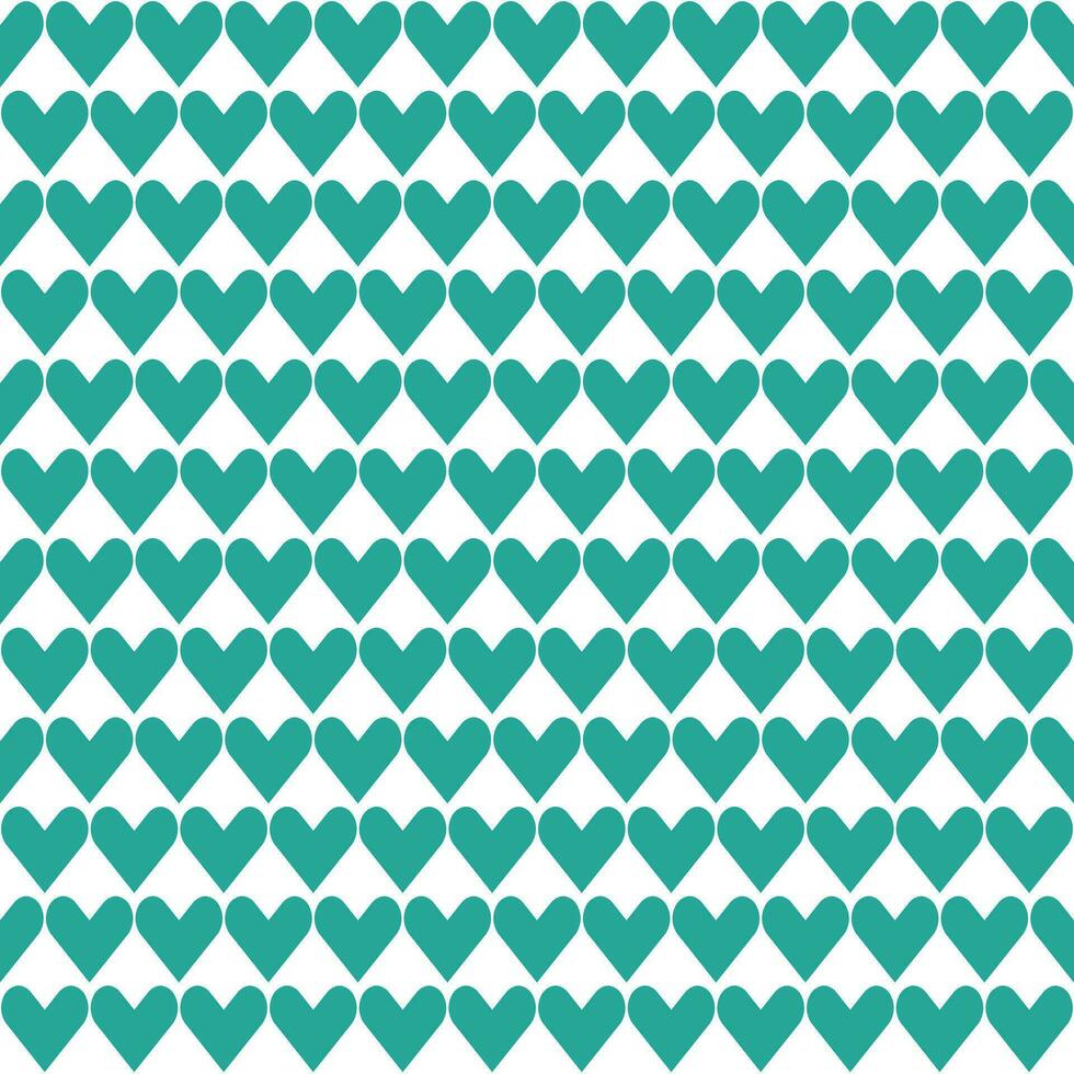 Green heart pattern. Heart vector pattern. Heart pattern.  Seamless geometric pattern for clothing, wrapping paper, backdrop, background, gift card, decorating.
