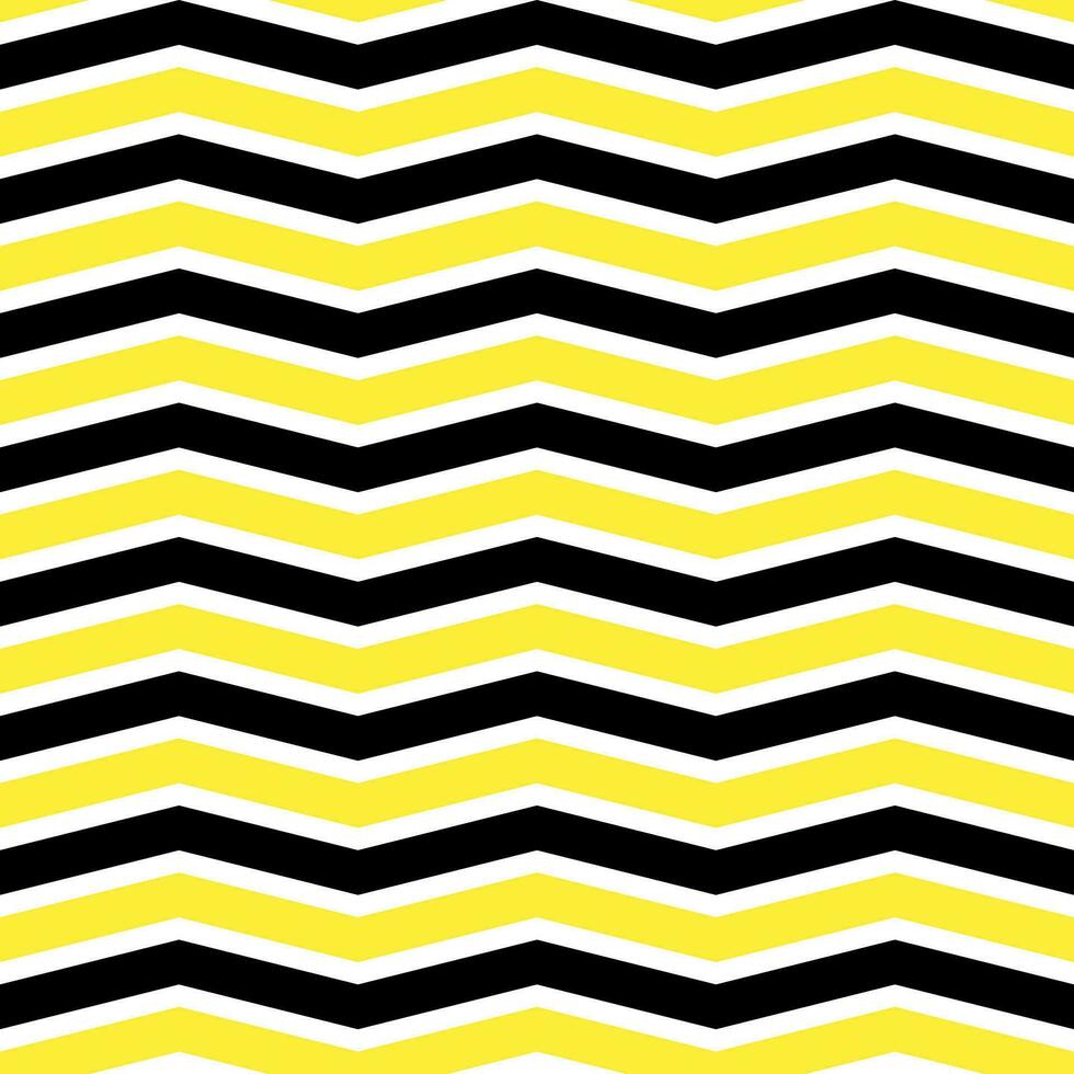 Yellow and black zigzag pattern. zigzag line pattern. zigzag seamless pattern. Decorative elements, clothing, paper wrapping, bathroom tiles, wall tiles, backdrop, background. vector
