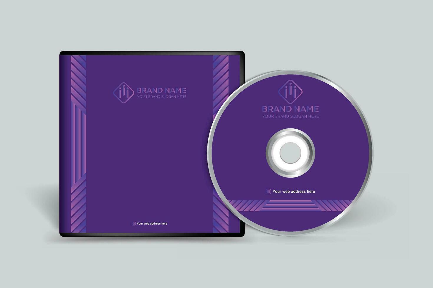 Clean professional CD cover template vector