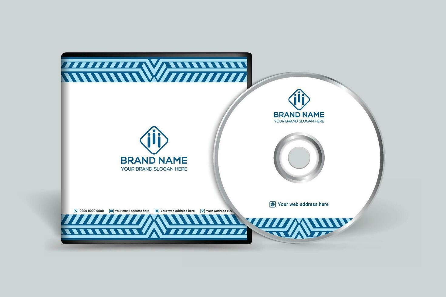 Clean minimal CD cover template vector