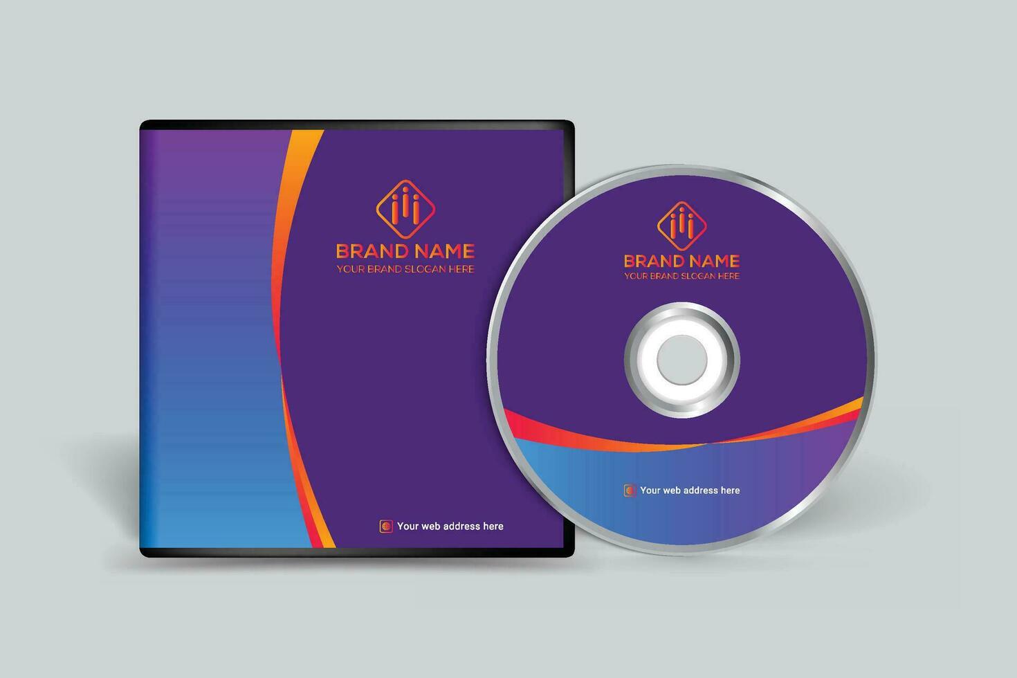 Gradient  CD cover template vector