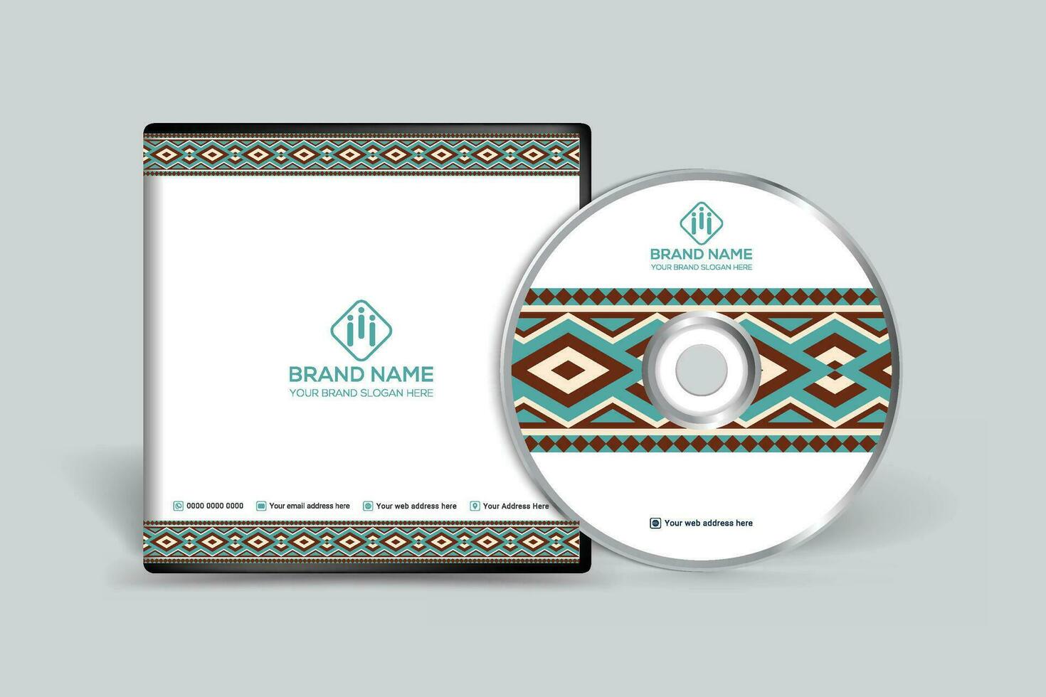 Modern CD cover design vector