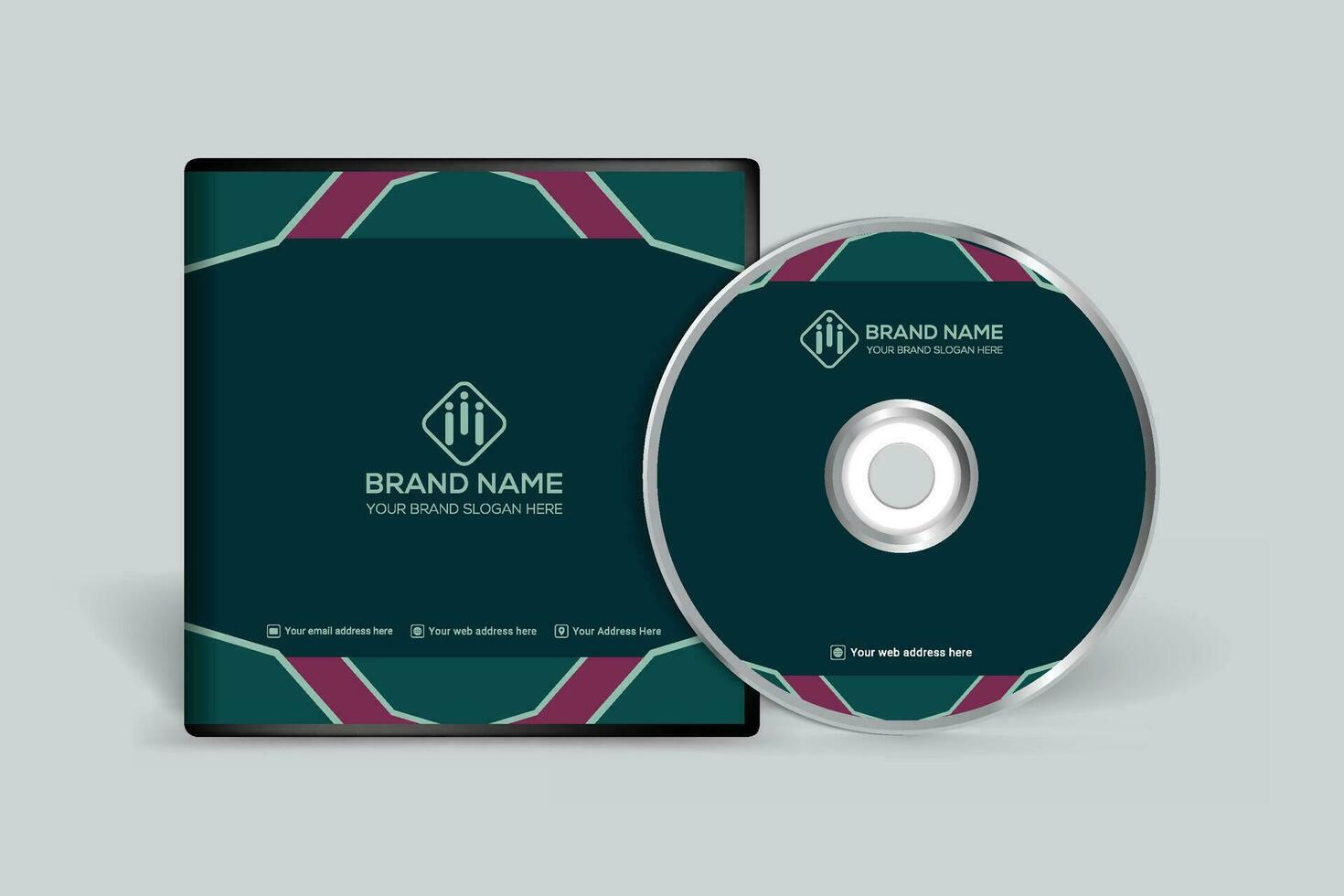 Clean minimal CD cover template vector