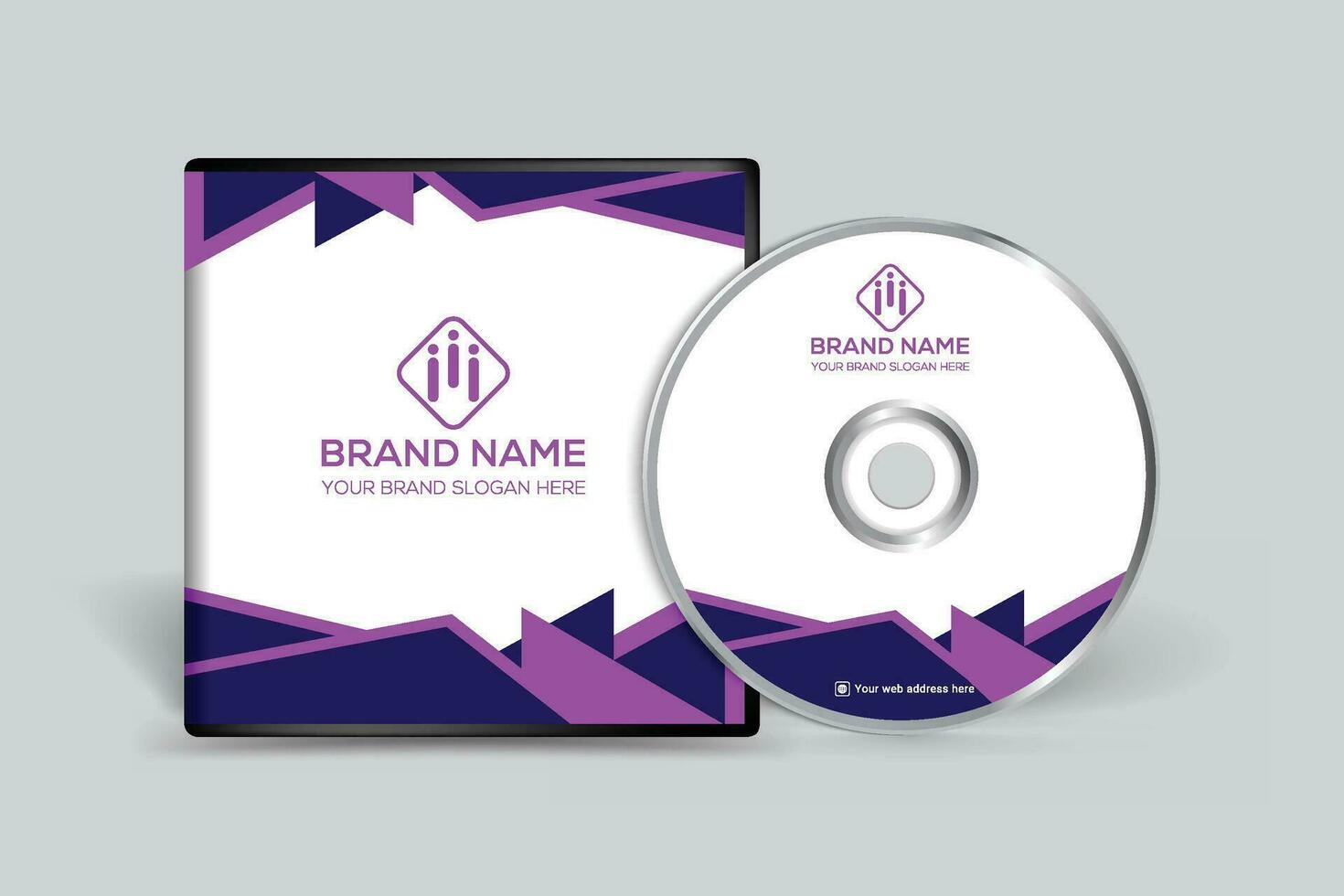Clean minimal CD cover template vector
