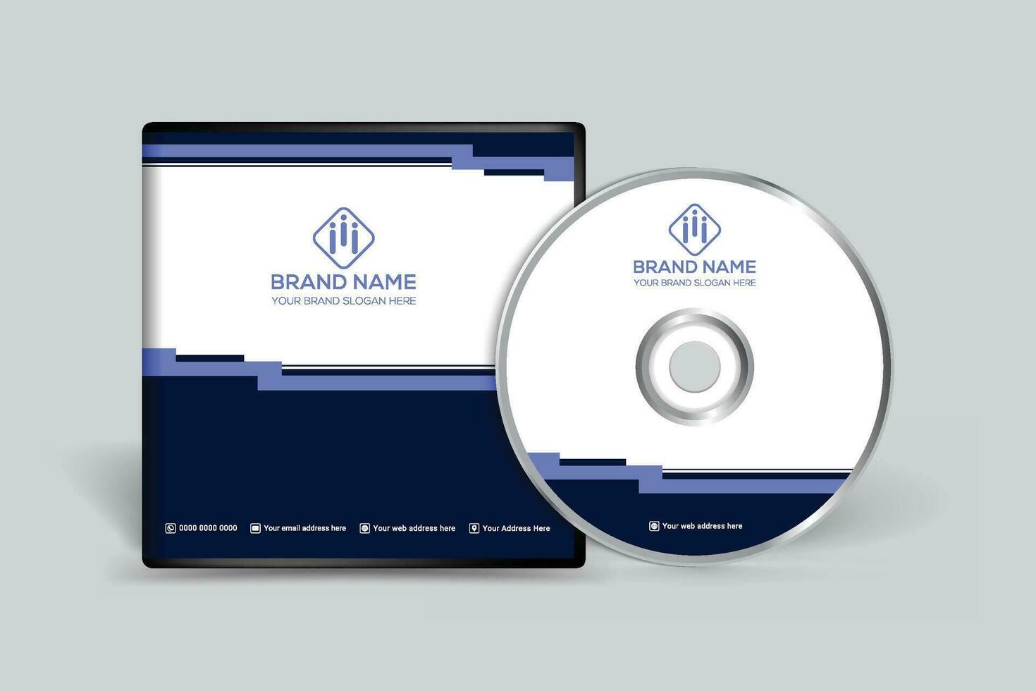 Clean professional CD cover template vector