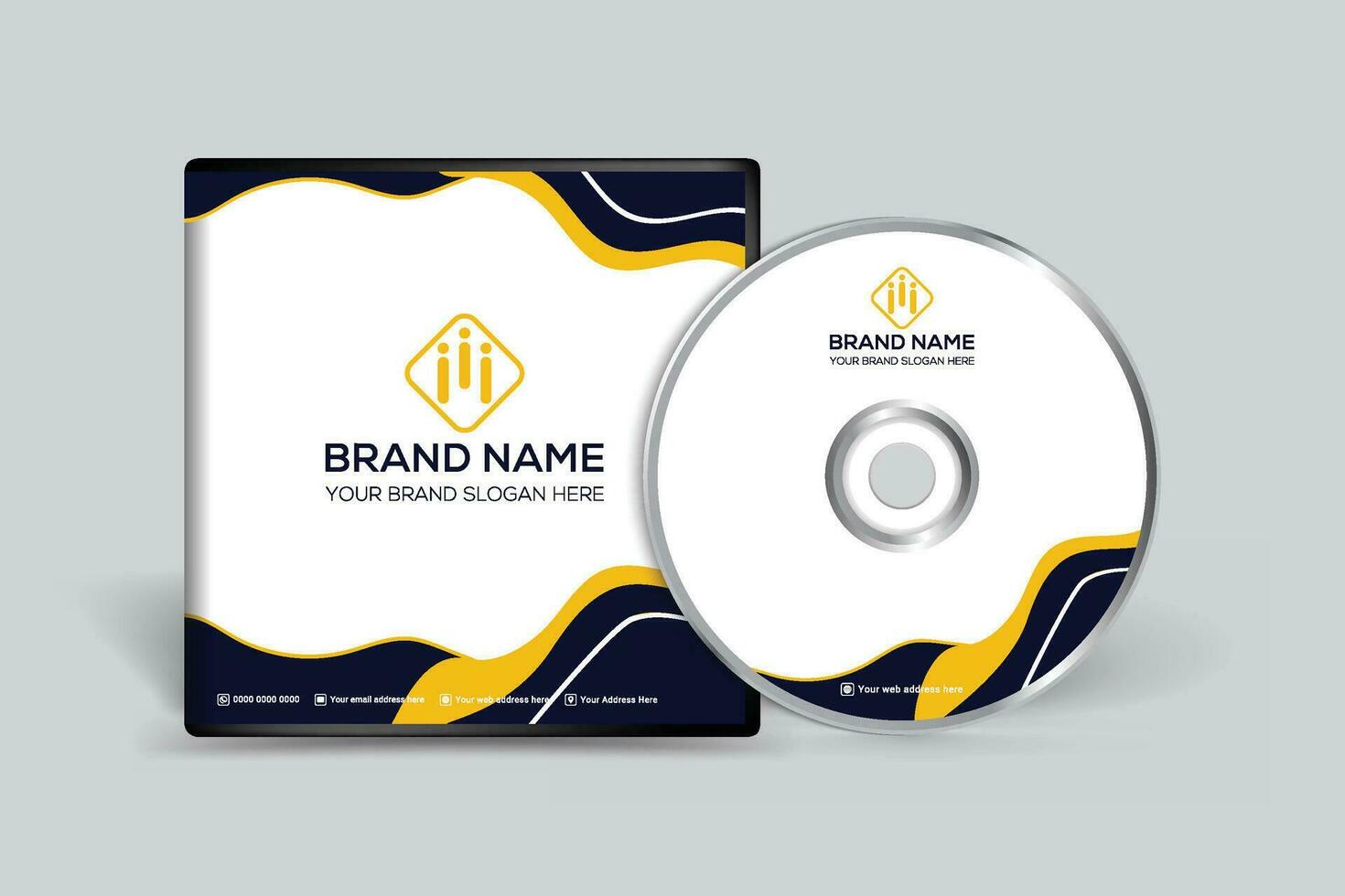 Clean minimal CD cover template vector