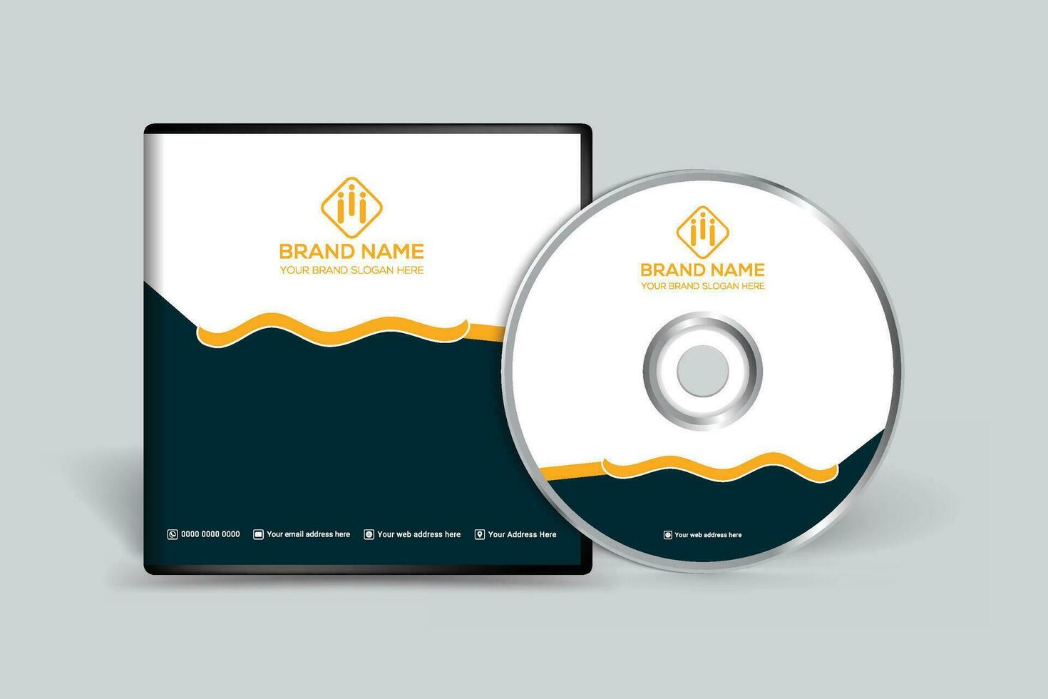 Clean minimal CD cover template vector