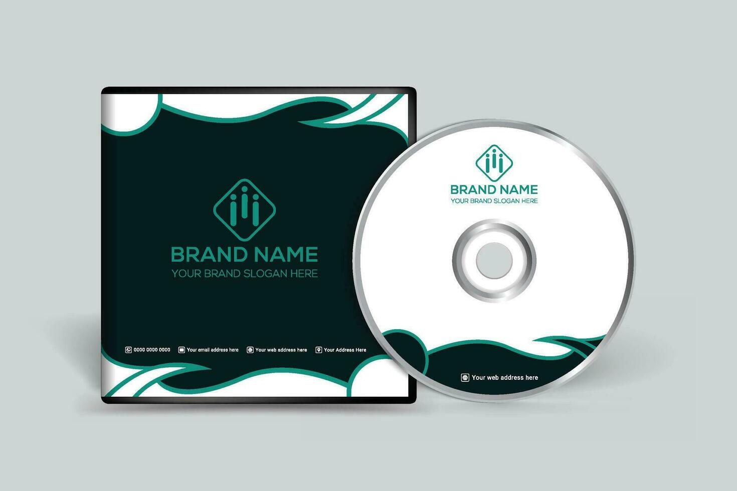 Clean professional CD cover template vector