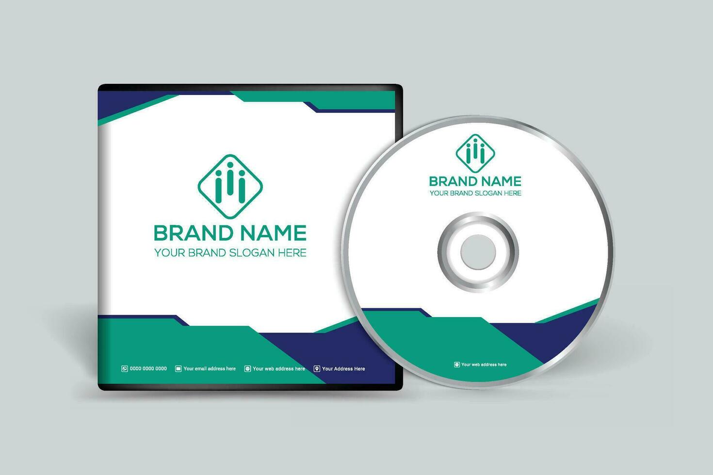 Clean minimal CD cover template vector