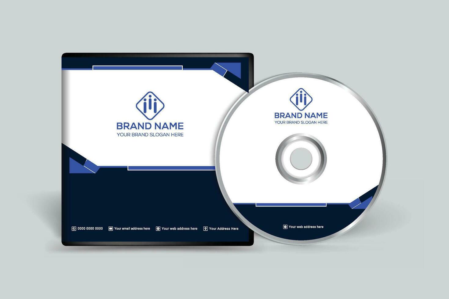 Clean professional CD cover template vector