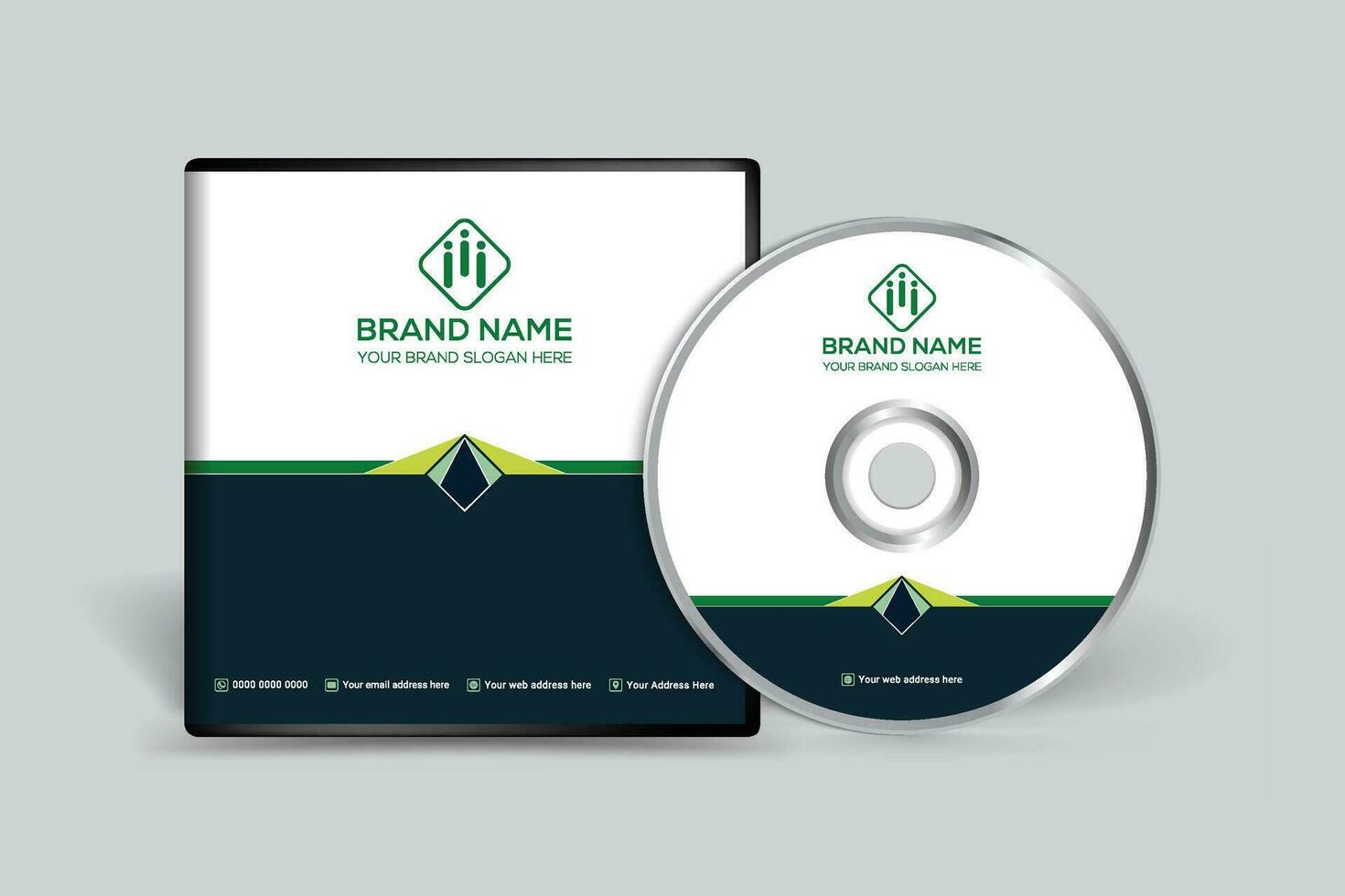 Clean professional CD cover template vector