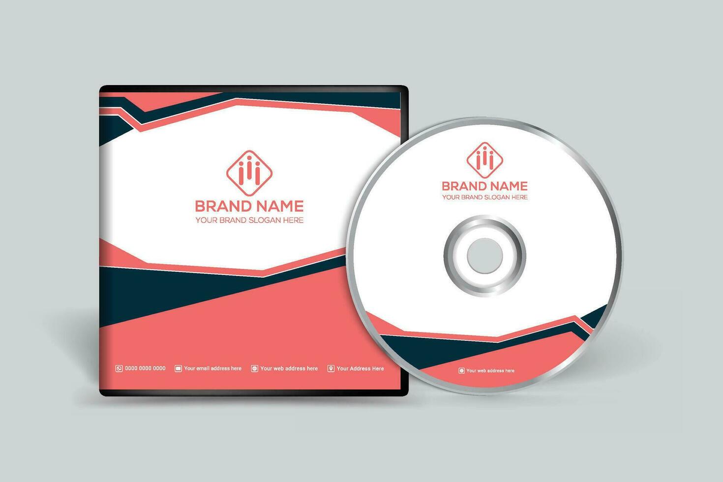 Clean professional CD cover template vector