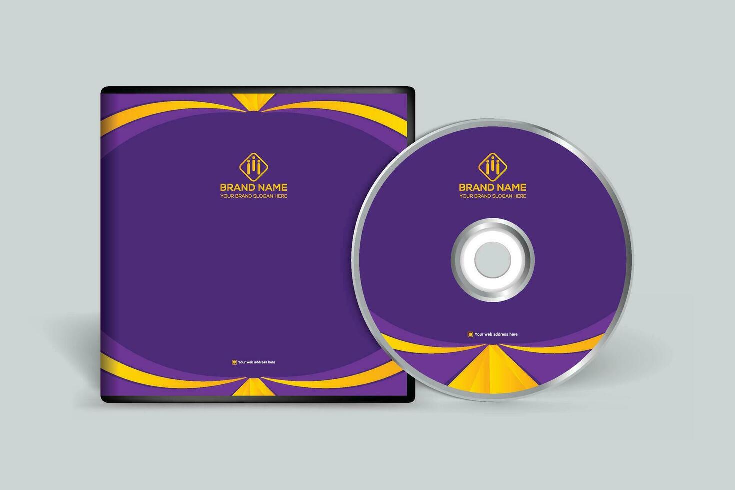 Professional CD cover mockup vector