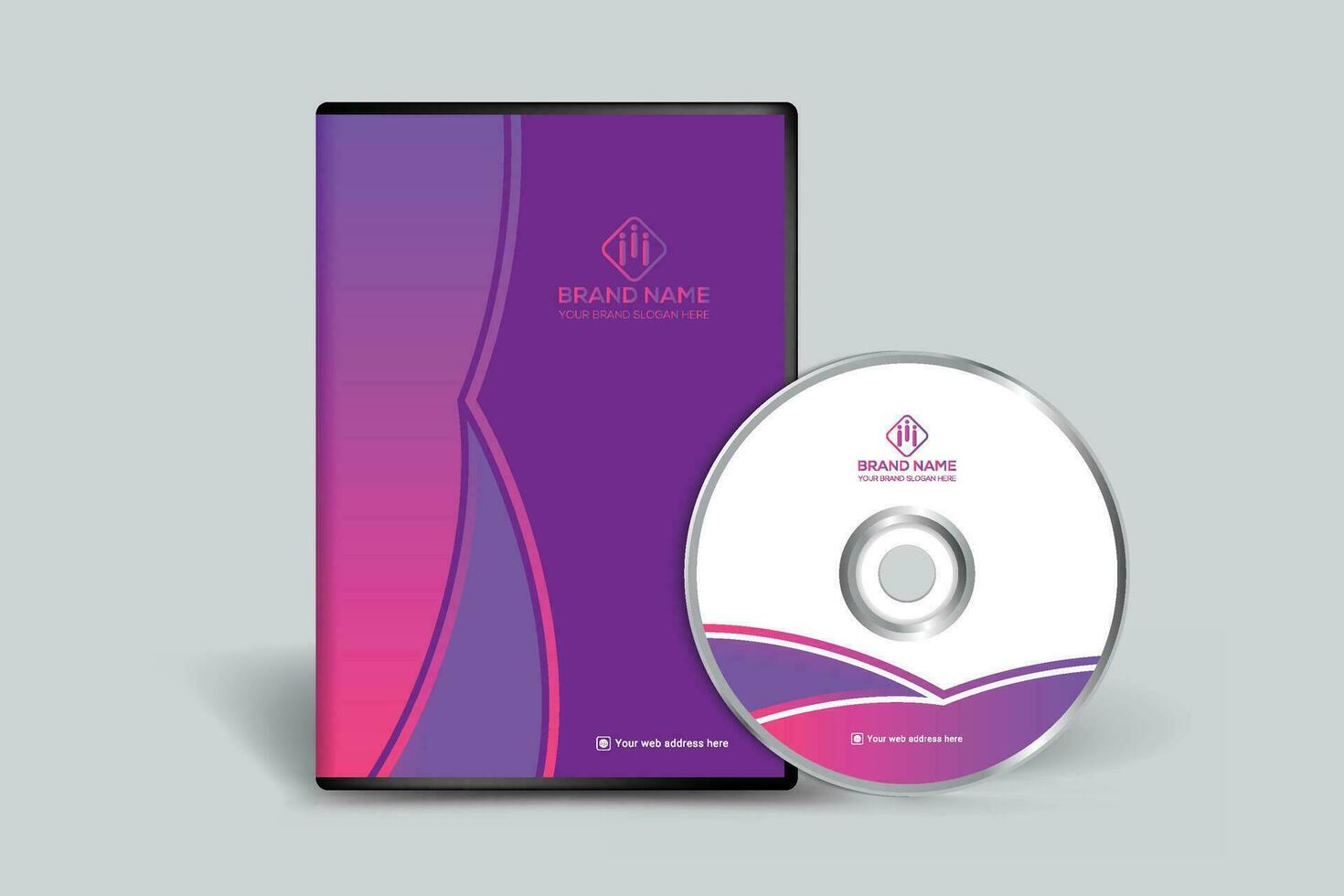 Gradient DVD cover template design vector